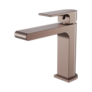 Nero Bianca Basin Mixer Straight Spout, Brushed Bronze
