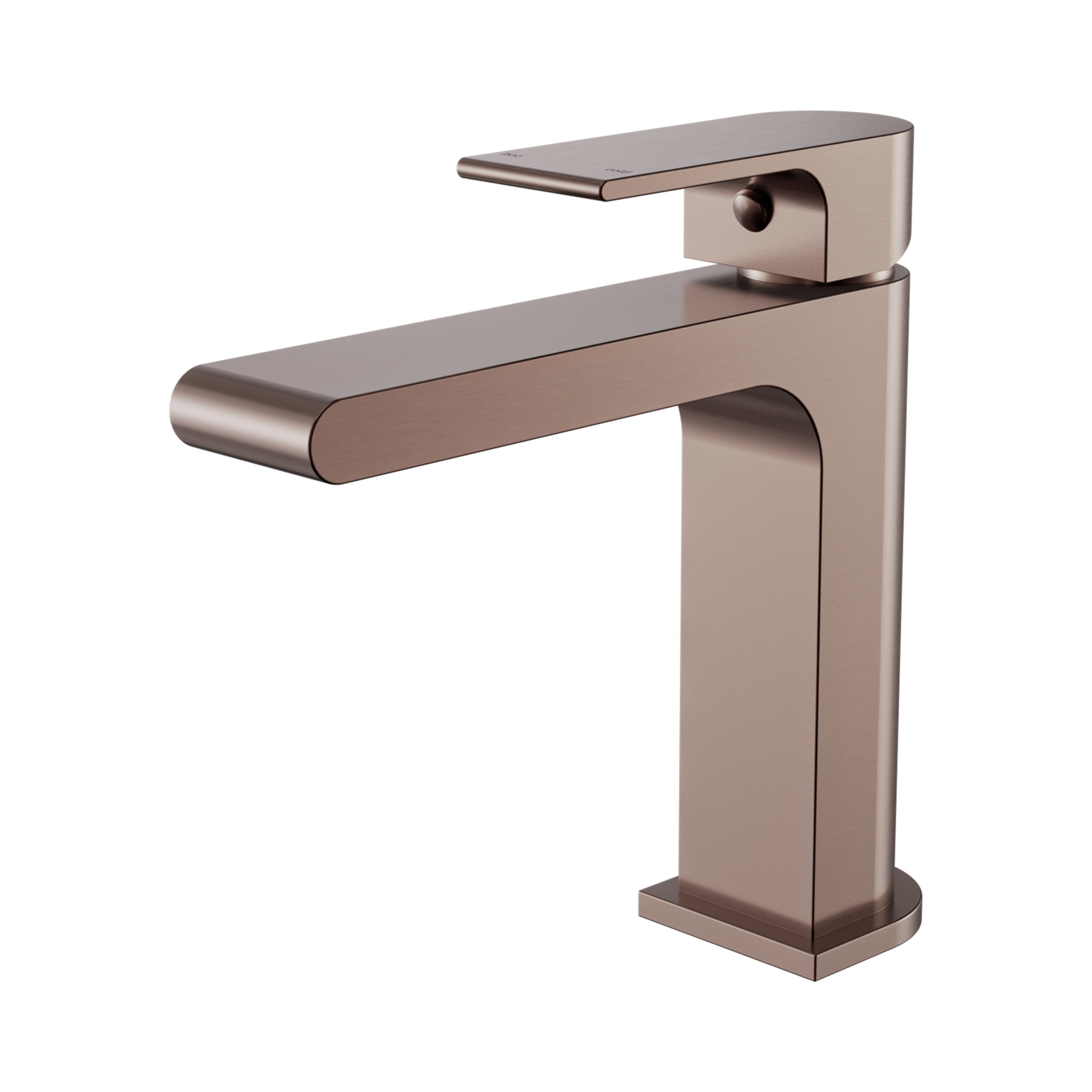 Nero Bianca Basin Mixer Straight Spout, Brushed Bronze