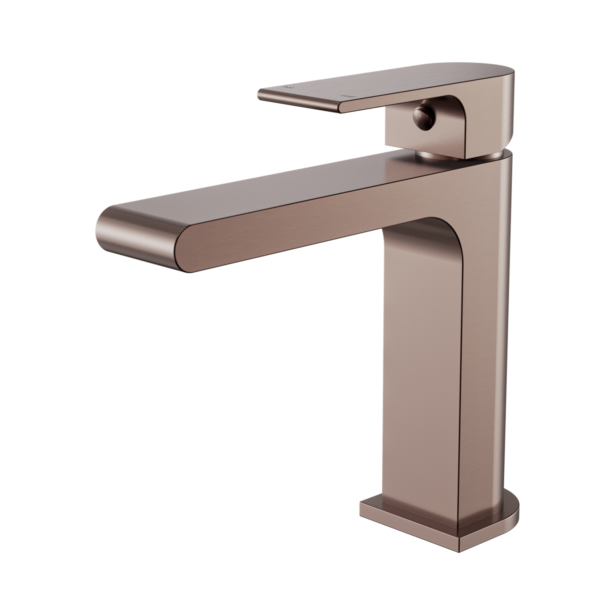 Nero Bianca Basin Mixer Straight Spout, Brushed Bronze