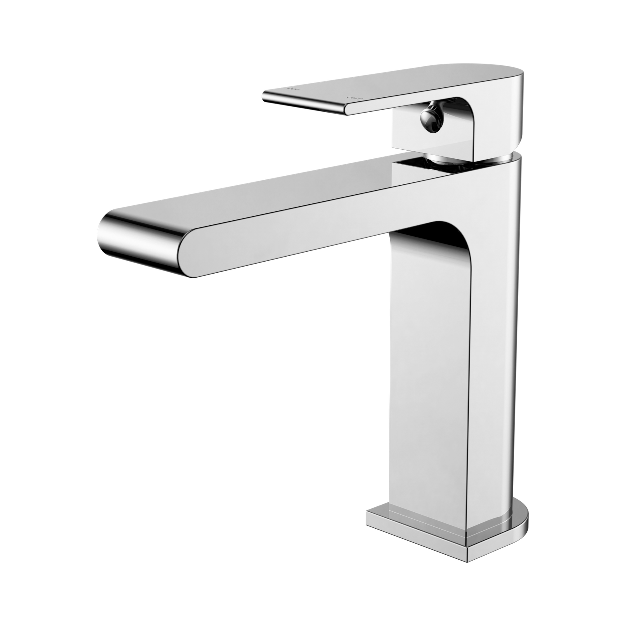 Nero Bianca Basin Mixer Straight Spout, Chrome
