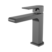 Nero Bianca Basin Mixer Straight Spout, Gun Metal