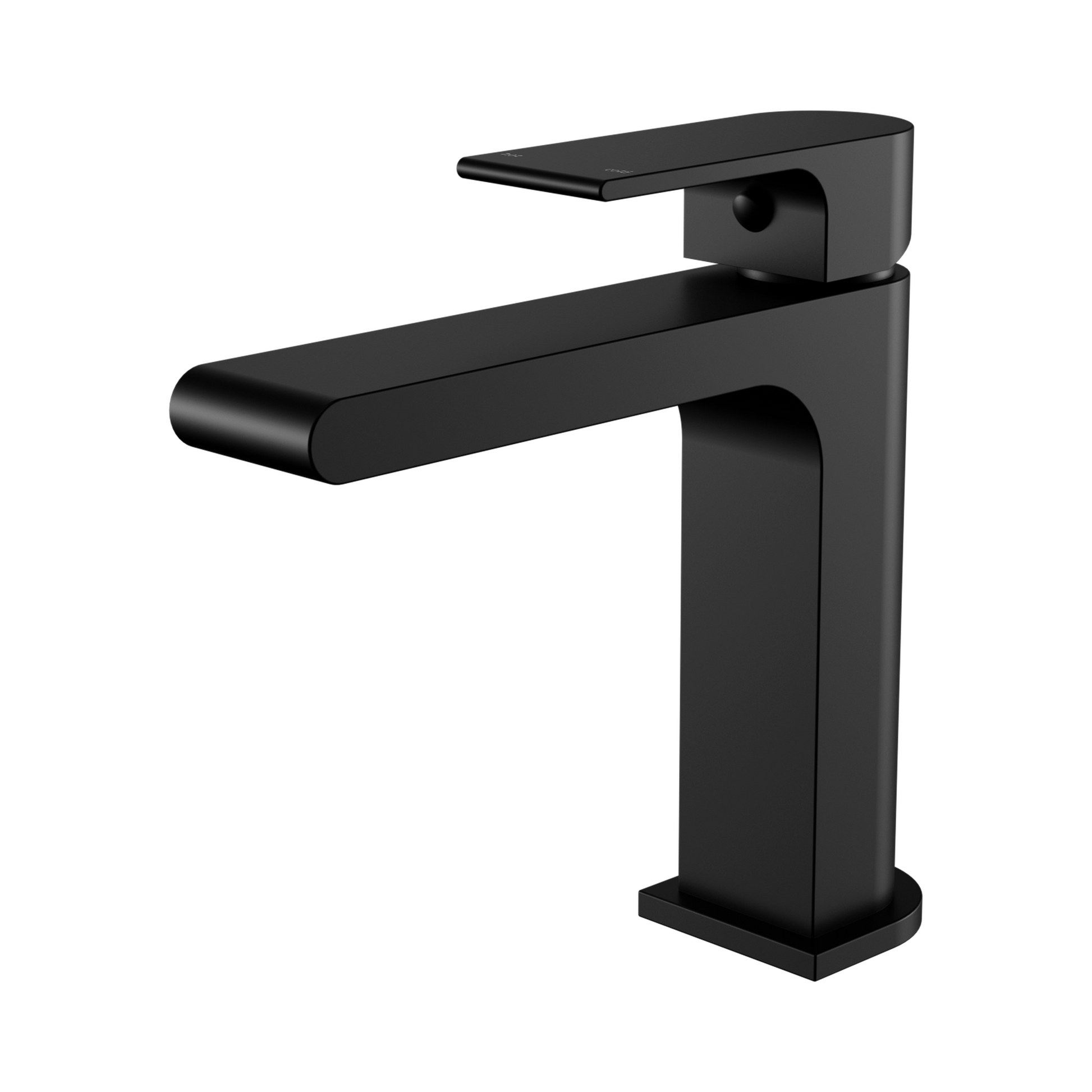 Nero Bianca Basin Mixer Straight Spout, Matte Black