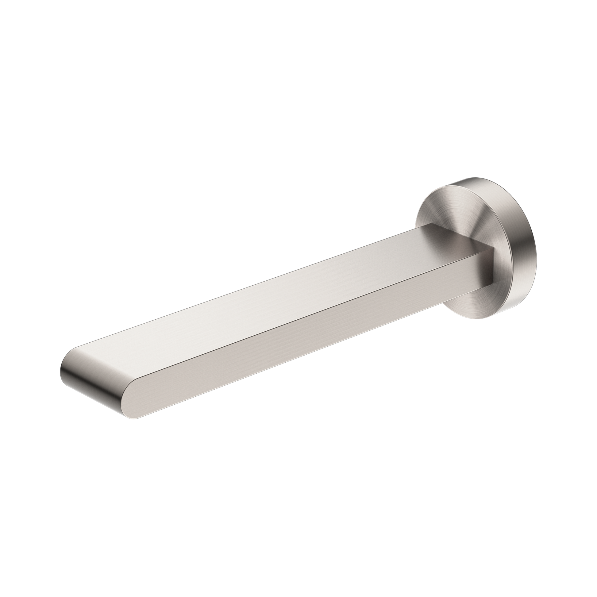 Nero Bianca Fixed Bath Spout Only 200mm, Brushed Nickel