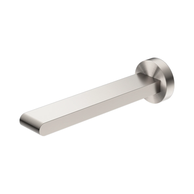 Nero Bianca Fixed Bath Spout Only 200mm, Brushed Nickel