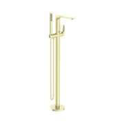 Nero Bianca Freestanding Bath Mixer With Hand Shower, Brushed Gold