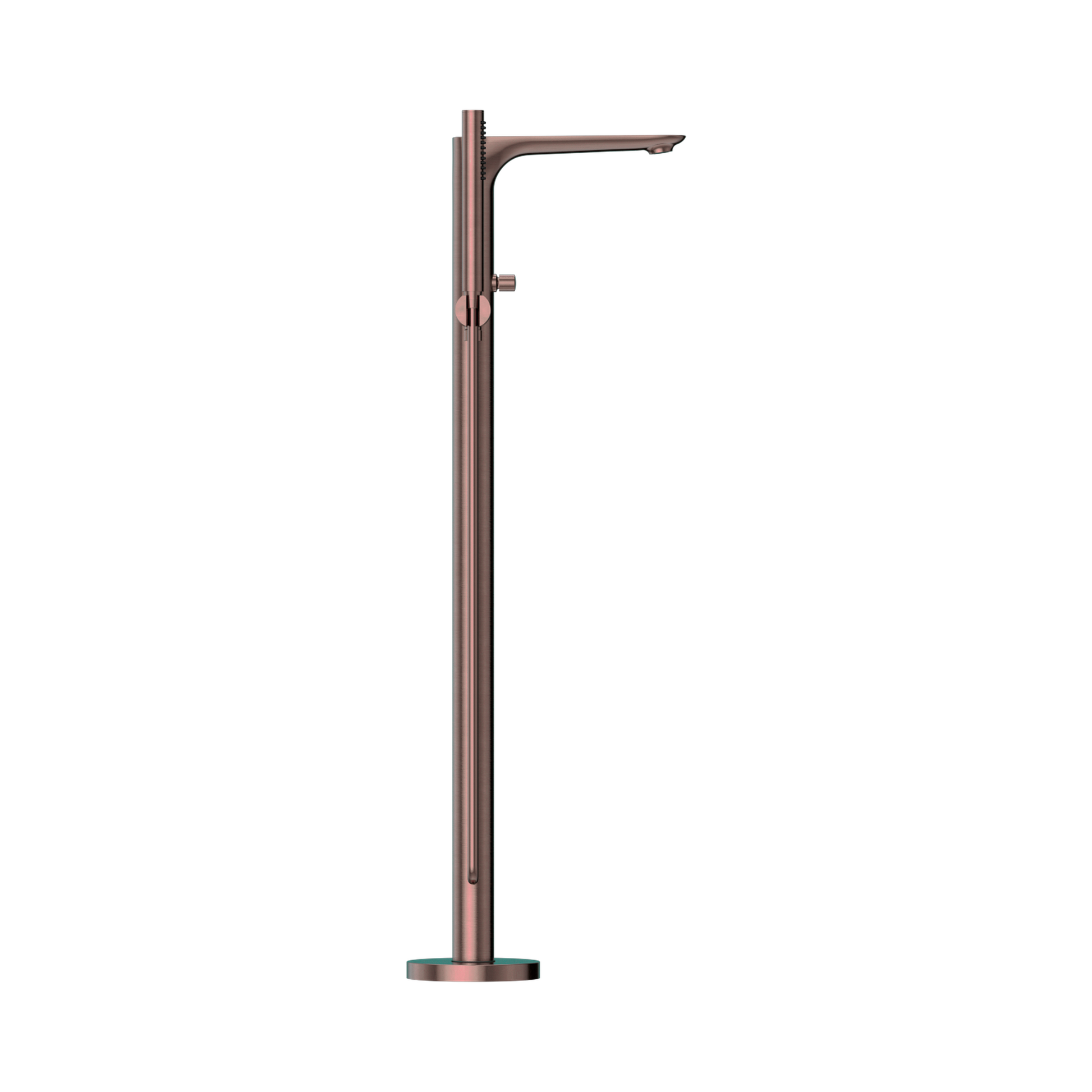 Nero Bianca Freestanding Bath Mixer With Hand Shower, Brushed Bronze