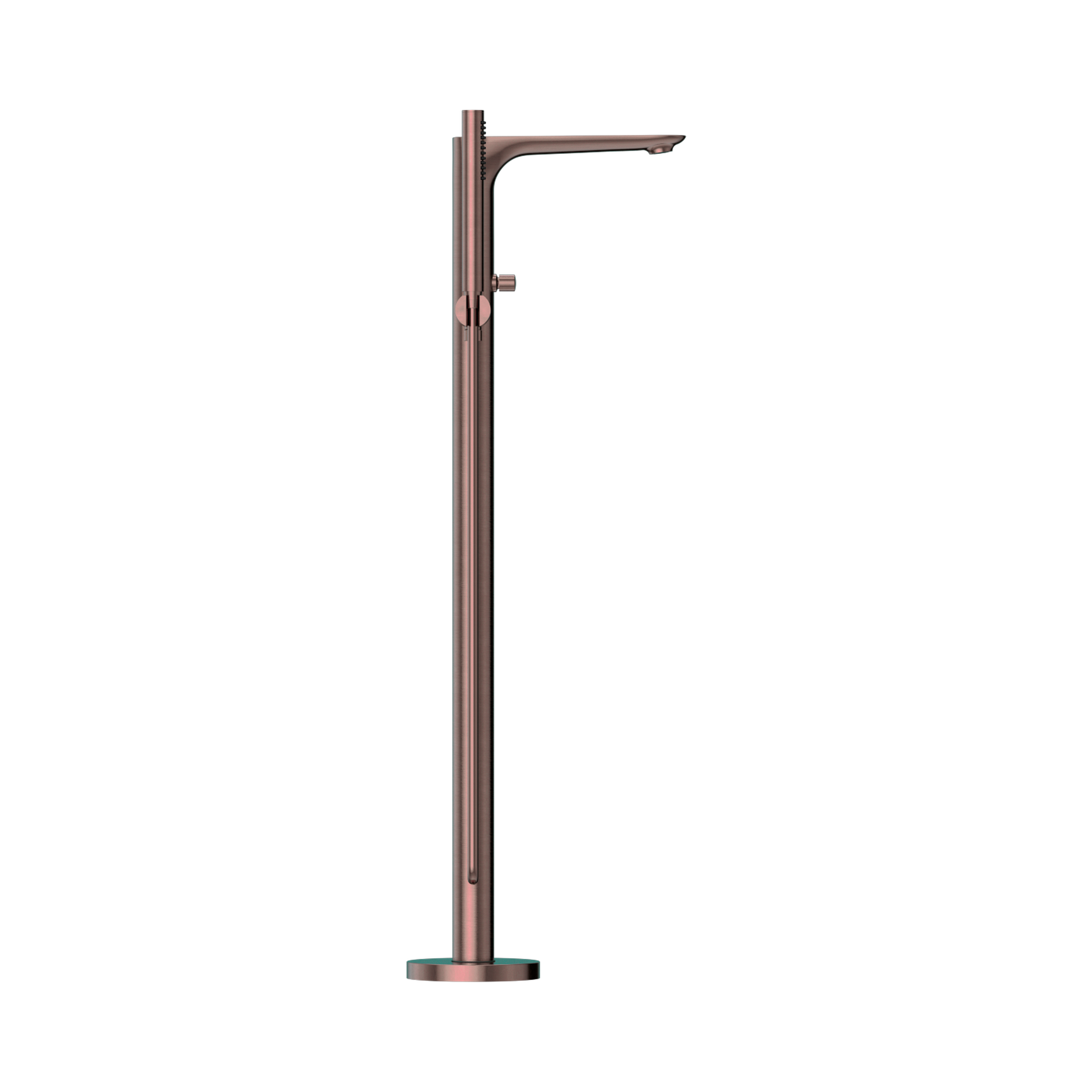 Nero Bianca Freestanding Bath Mixer With Hand Shower, Brushed Bronze
