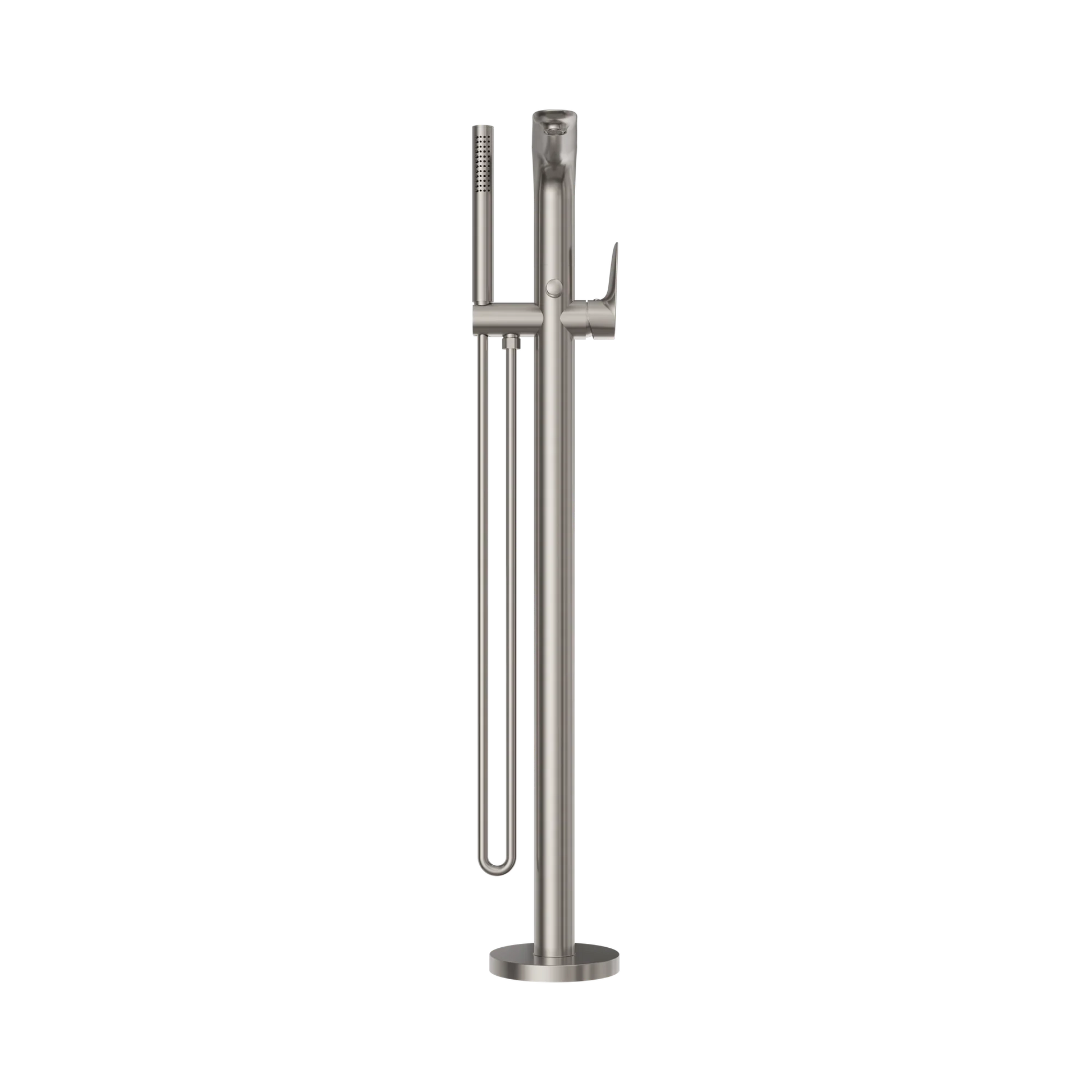 Nero Bianca Freestanding Bath Mixer With Hand Shower, Chrome