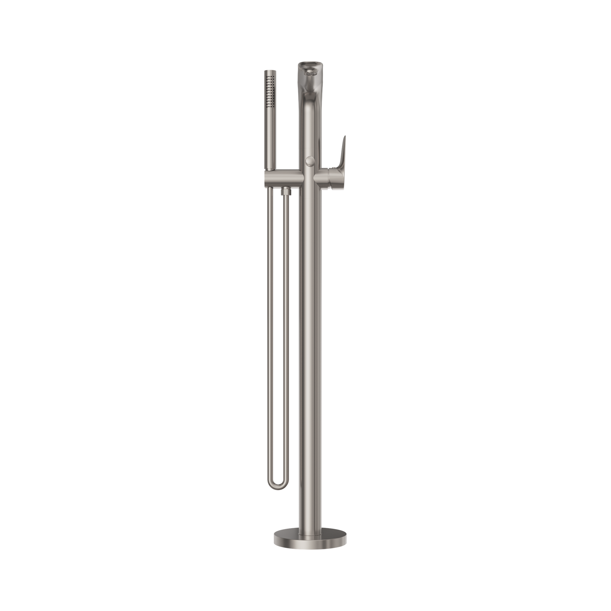 Nero Bianca Freestanding Bath Mixer With Hand Shower, Chrome