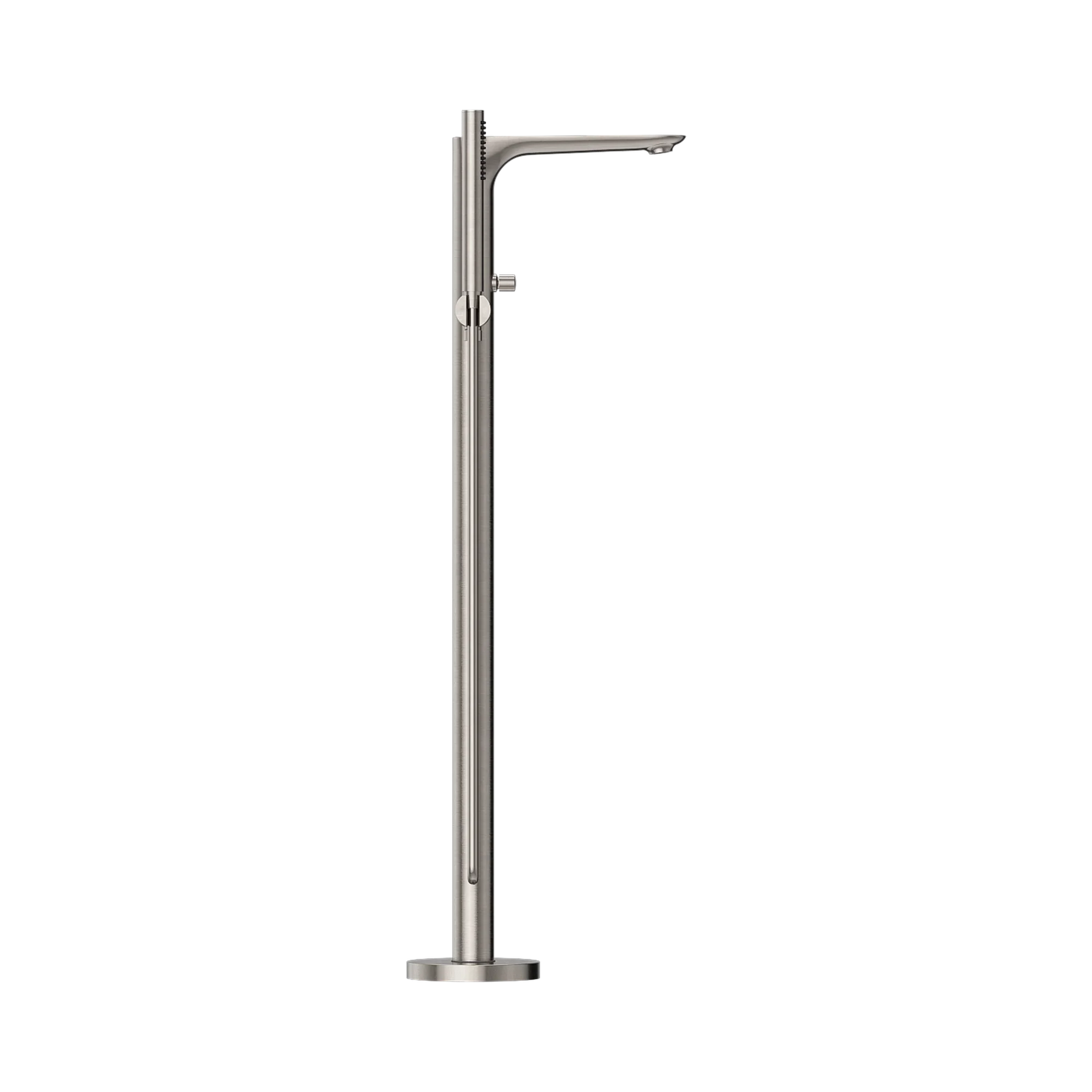 Nero Bianca Freestanding Bath Mixer With Hand Shower, Chrome