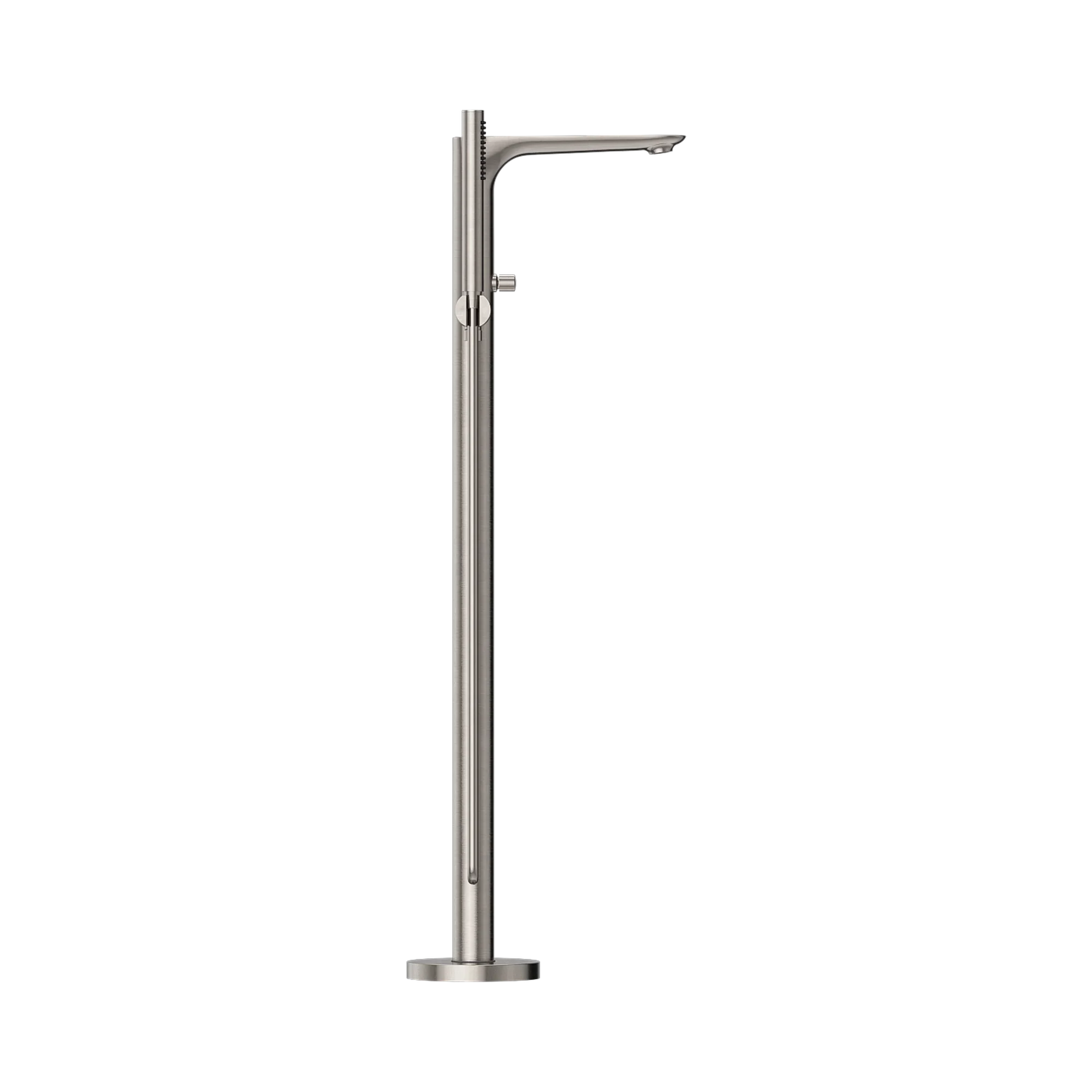 Nero Bianca Freestanding Bath Mixer With Hand Shower, Chrome
