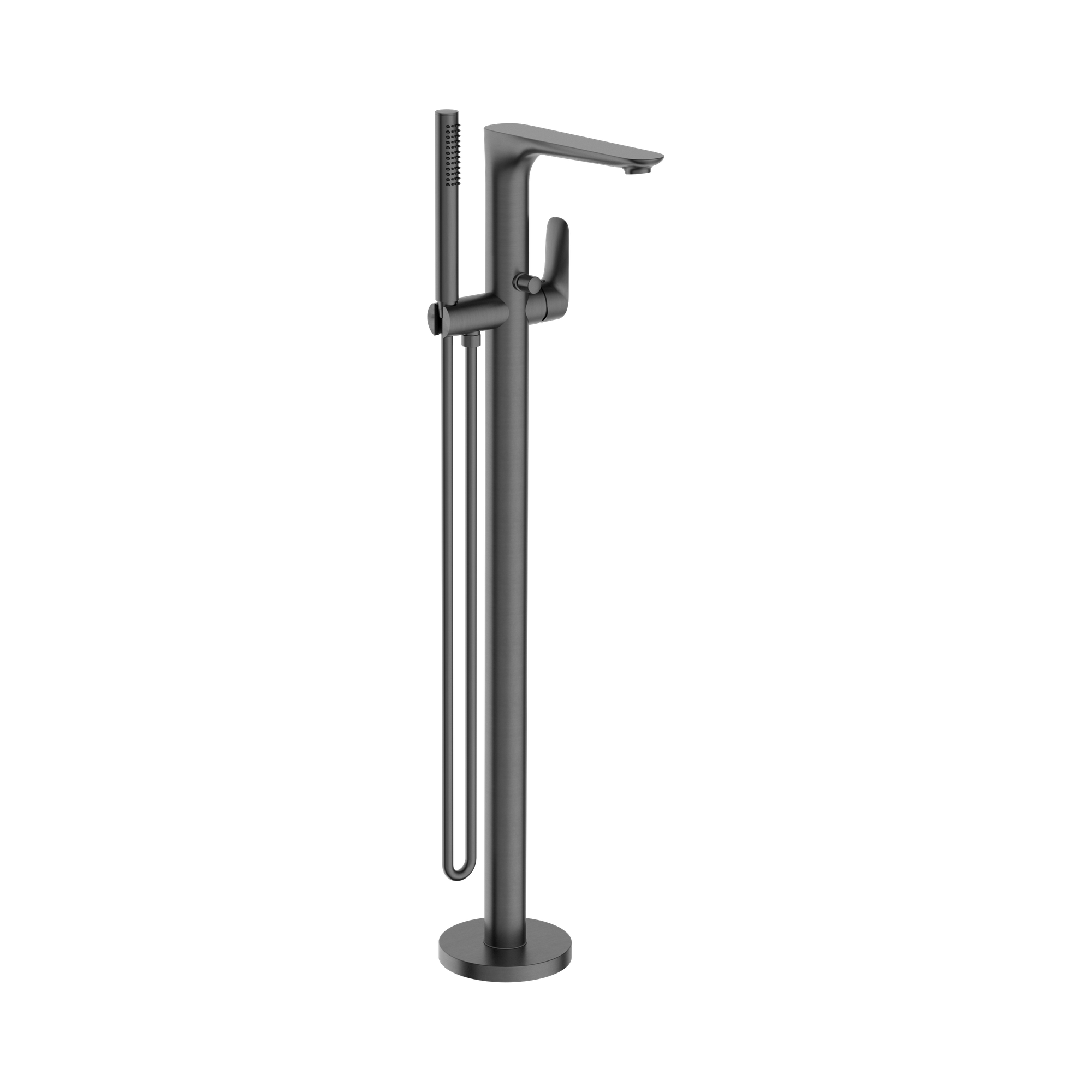 Nero Bianca Freestanding Bath Mixer With Hand Shower, Gun Metal