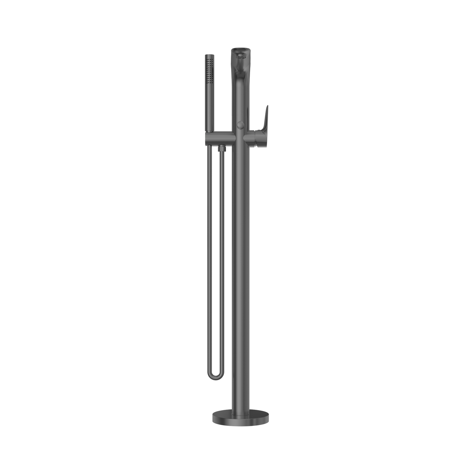 Nero Bianca Freestanding Bath Mixer With Hand Shower, Gun Metal