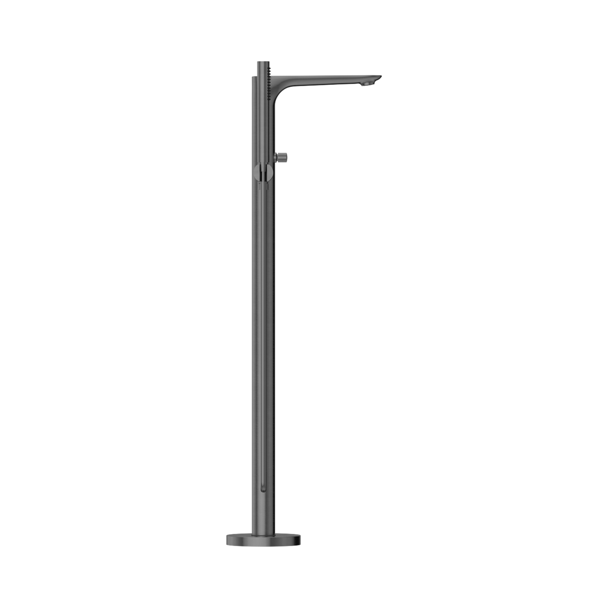 Nero Bianca Freestanding Bath Mixer With Hand Shower, Gun Metal
