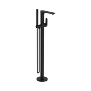 Nero Bianca Freestanding Bath Mixer With Hand Shower, Matte Black