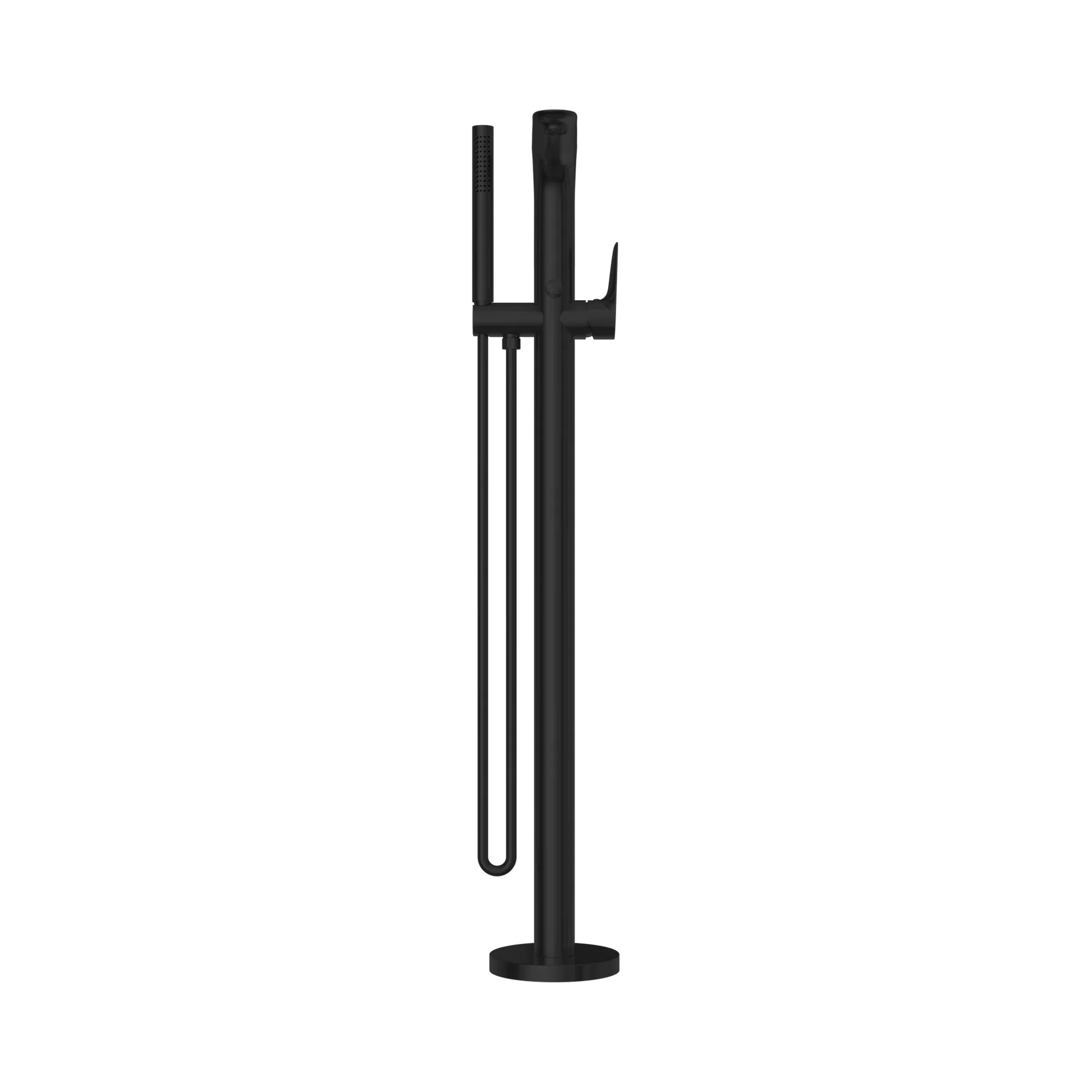 Nero Bianca Freestanding Bath Mixer With Hand Shower, Matte Black