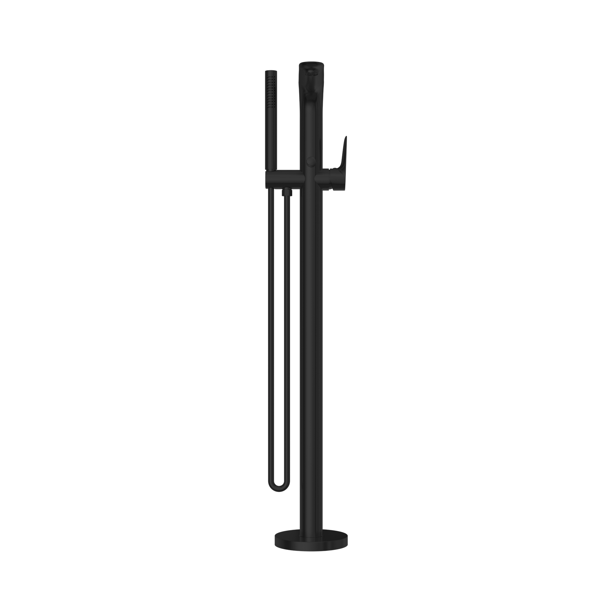 Nero Bianca Freestanding Bath Mixer With Hand Shower, Matte Black