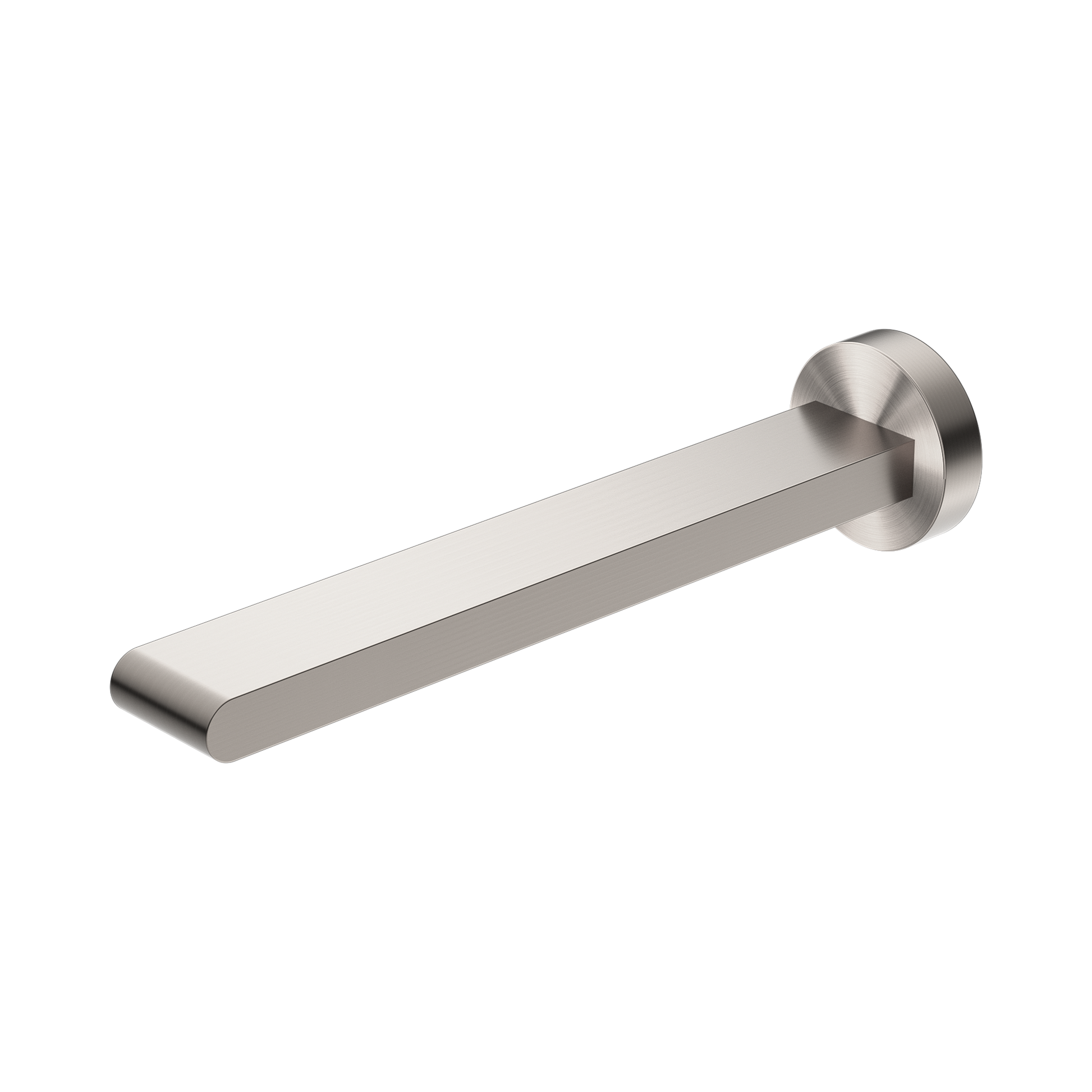 Nero Bianca Fixed Bath Spout Only 240mm, Brushed Nickel