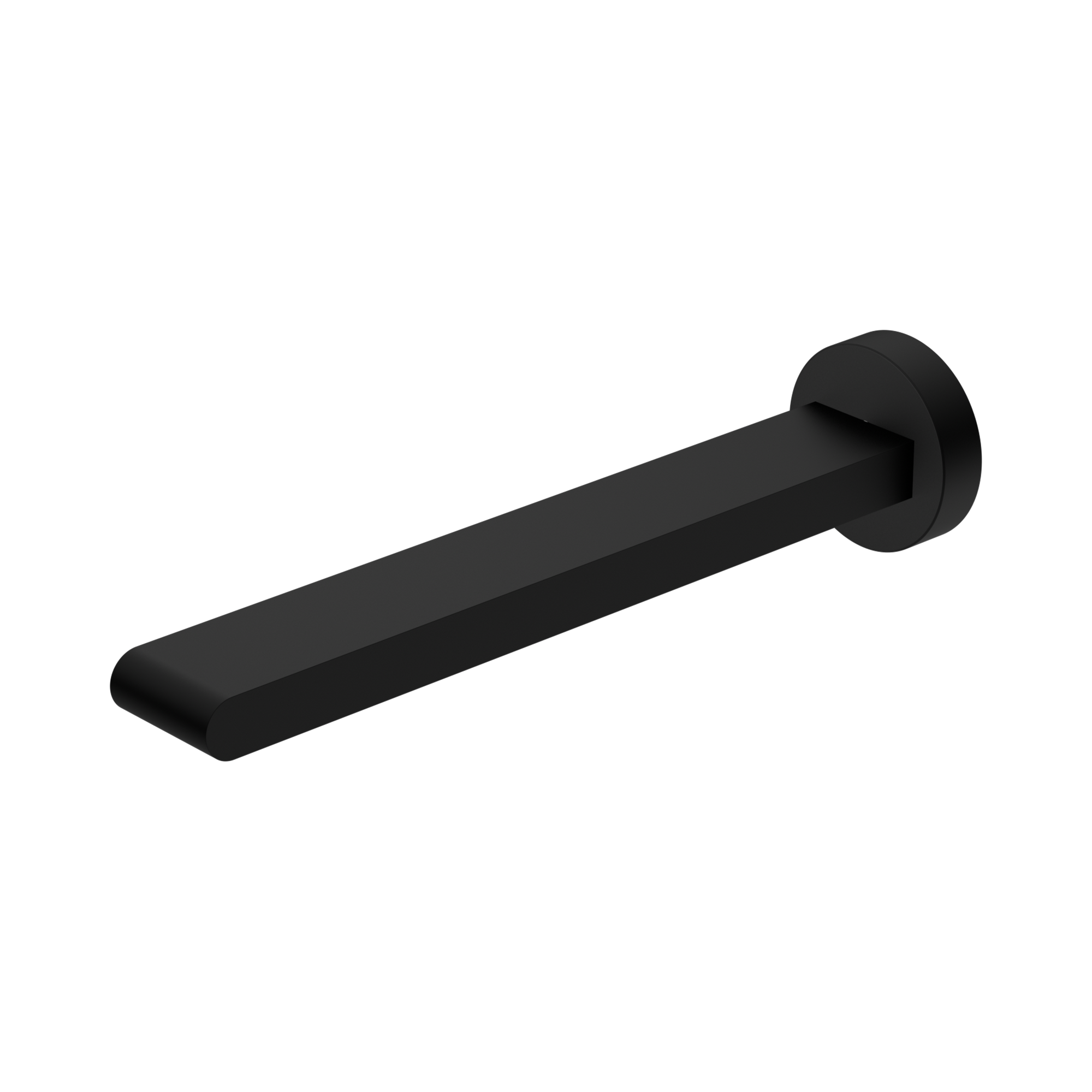 Nero Bianca Fixed Bath Spout Only 240mm, Matte Black