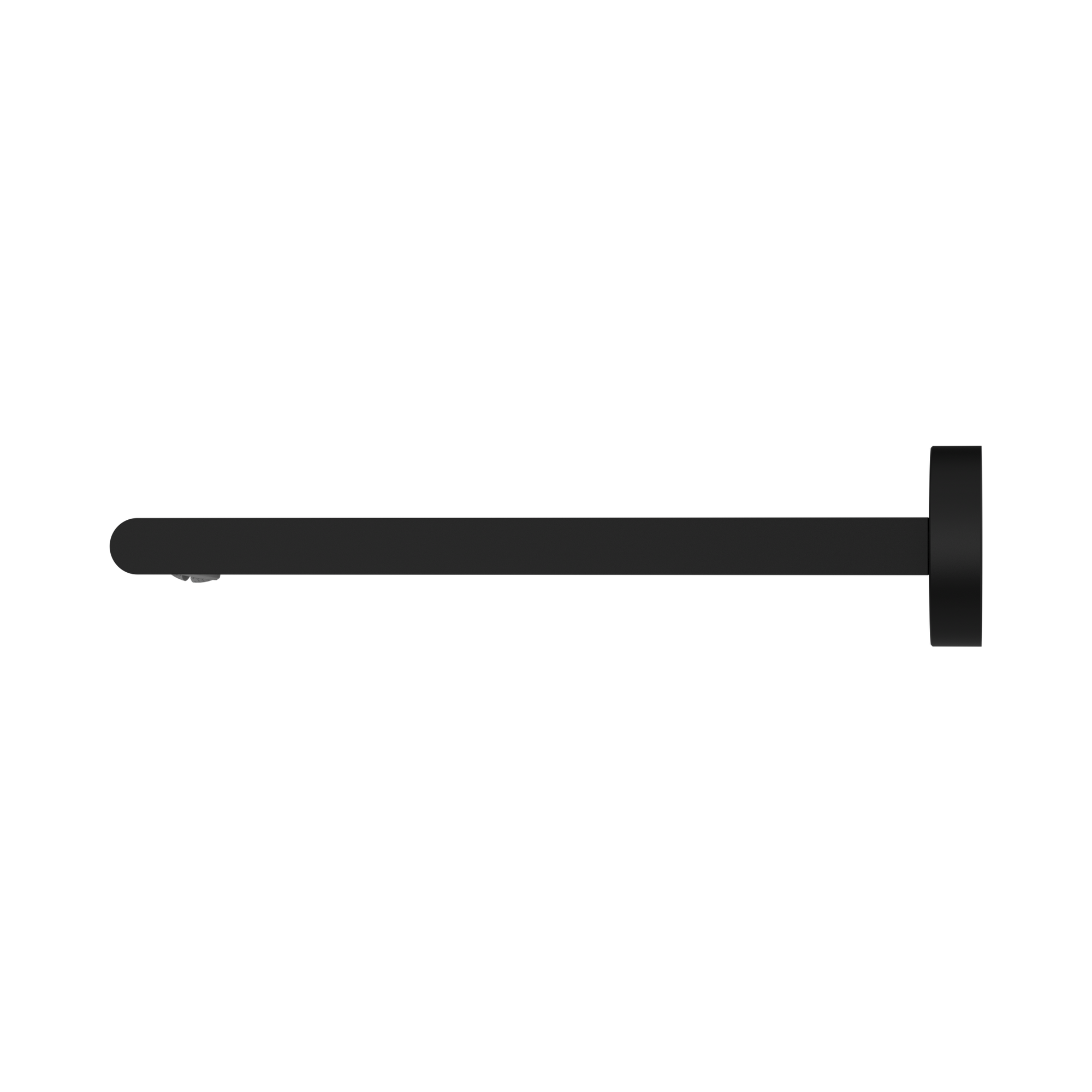 Nero Bianca Fixed Bath Spout Only 240mm, Matte Black
