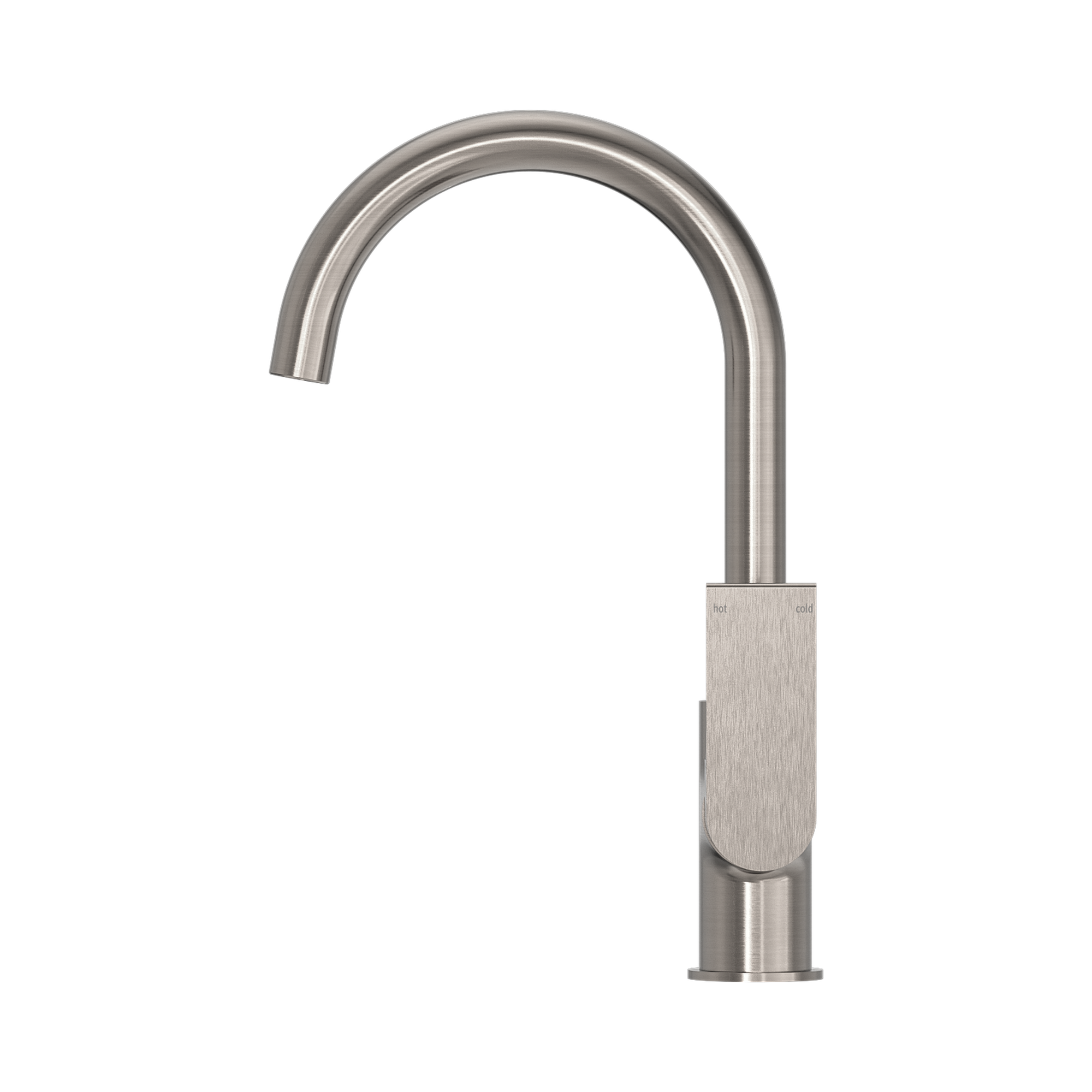 Nero Bianca Kitchen Mixer Gooseneck Spout, Brushed Nickel
