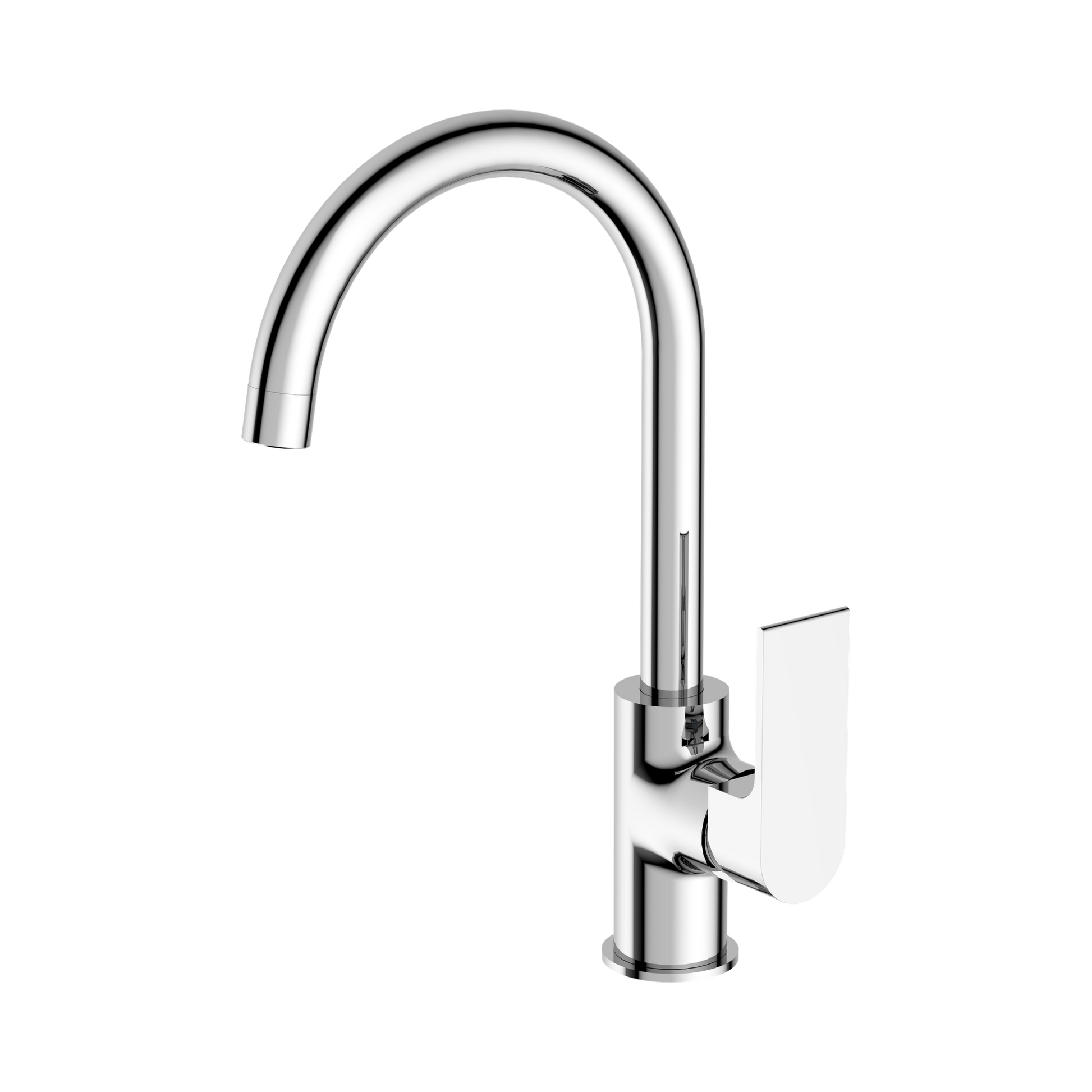Nero Bianca Kitchen Mixer Gooseneck Spout, Chrome