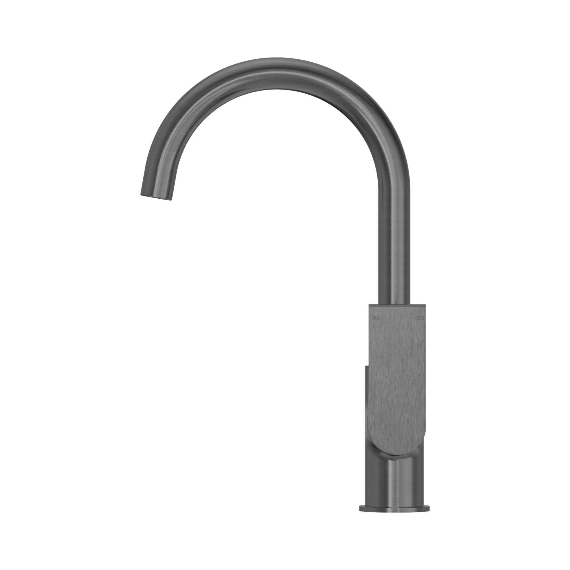Nero Bianca Kitchen Mixer Gooseneck Spout, Gun Metal