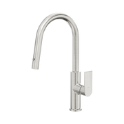 Nero Bianca Smart Sensor Pull Out Kitchen Mixer, Brushed Nickel