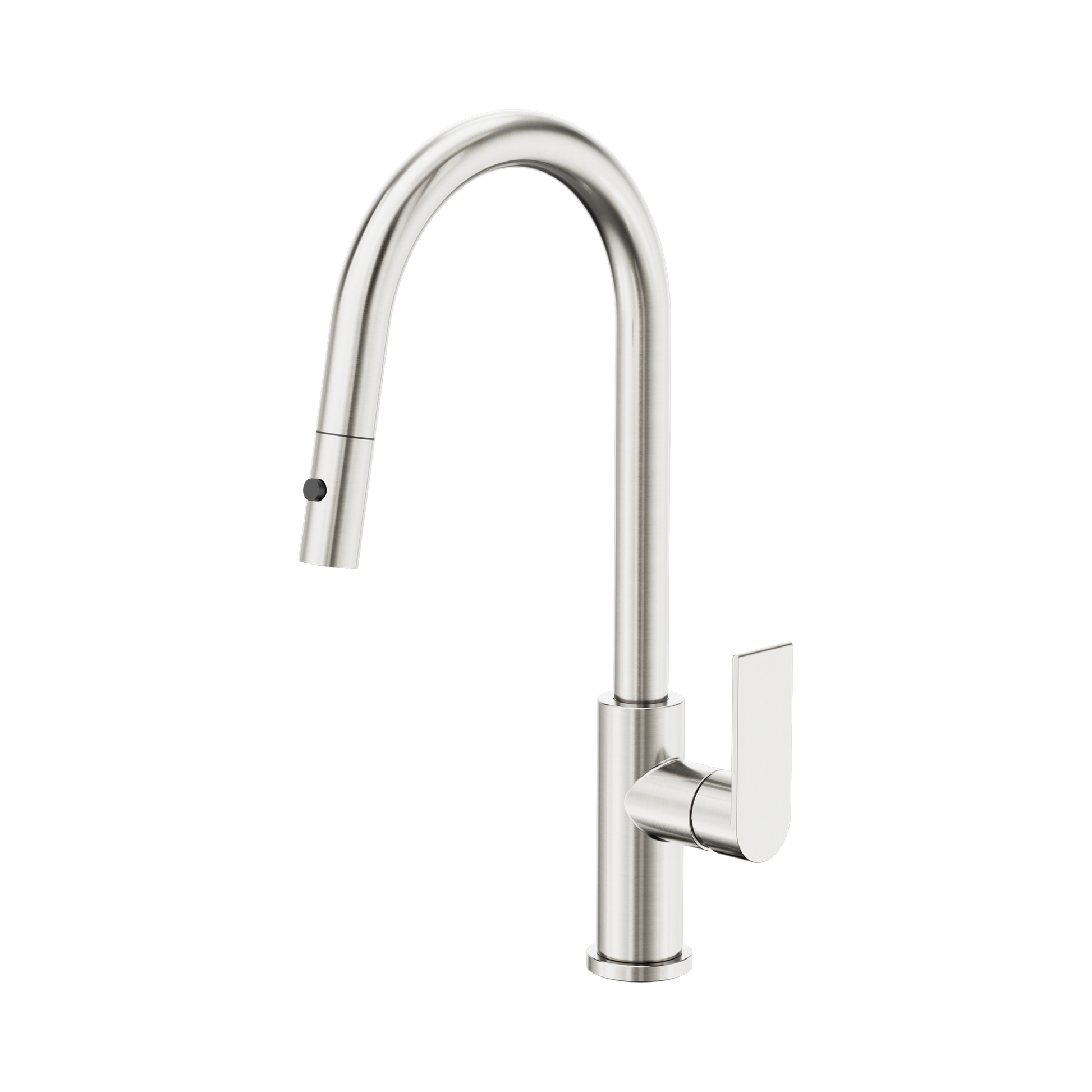 Nero Bianca Pull Out Sink Mixer With Vegie Spray Function, Brushed Nickel