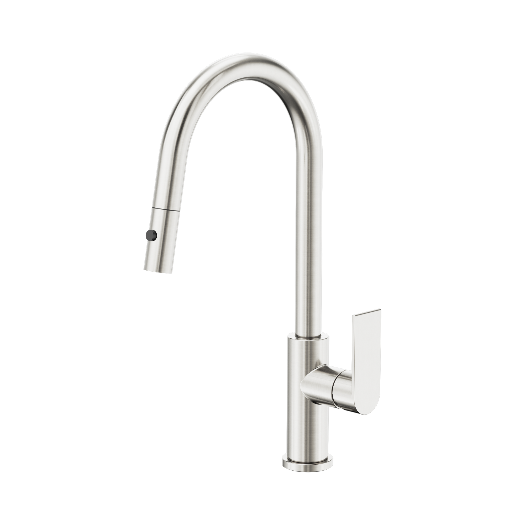 Nero Bianca Pull Out Sink Mixer With Vegie Spray Function, Brushed Nickel