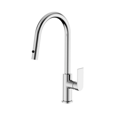 Nero Bianca Pull Out Sink Mixer With Vegie Spray Function, Chrome