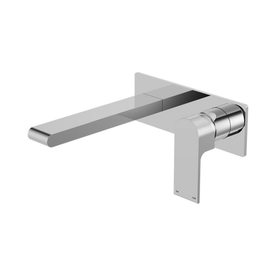 Nero Bianca Wall Basin/Bath Mixer 187mm, Chrome