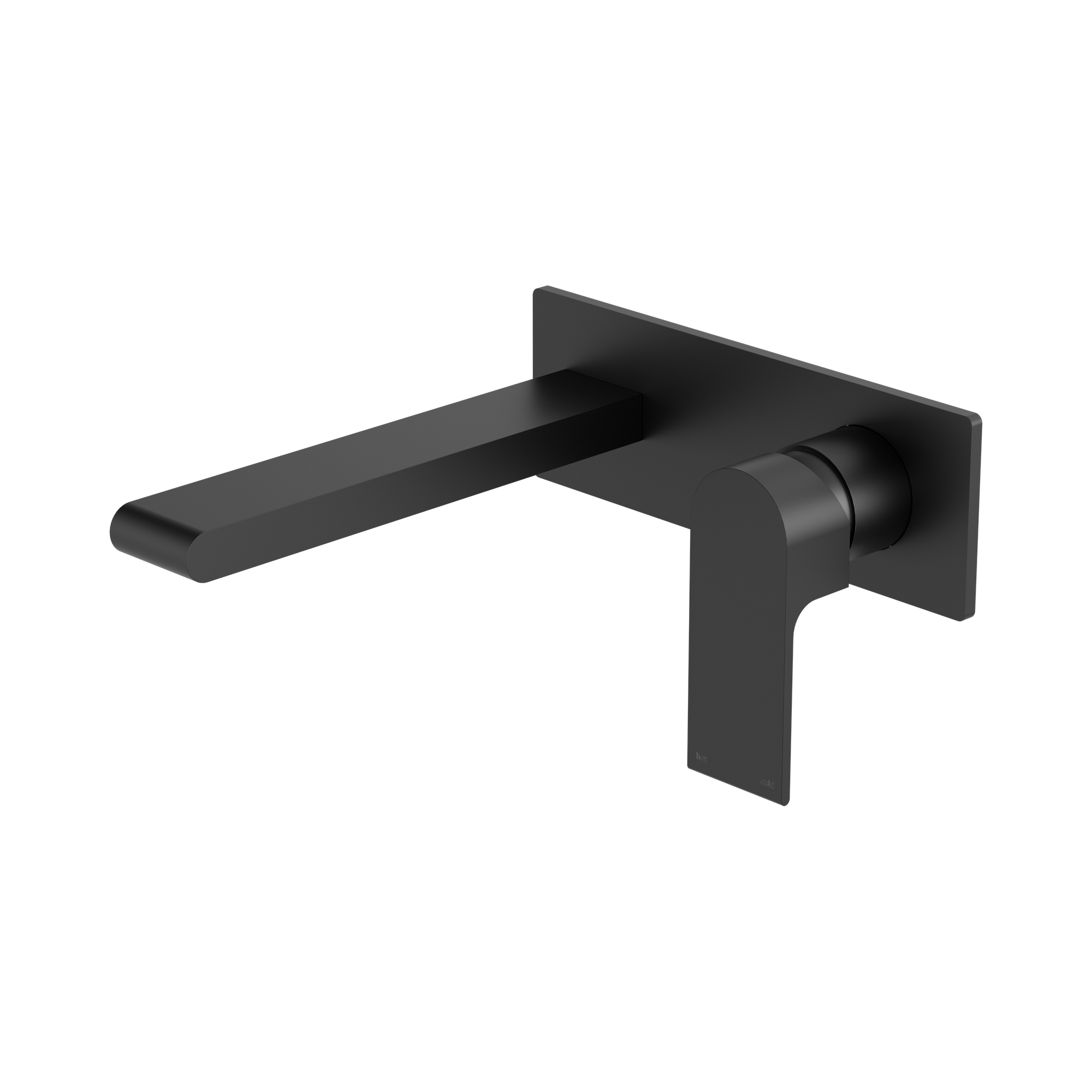 Nero Bianca Wall Mixer Set 187mm, Matte Black