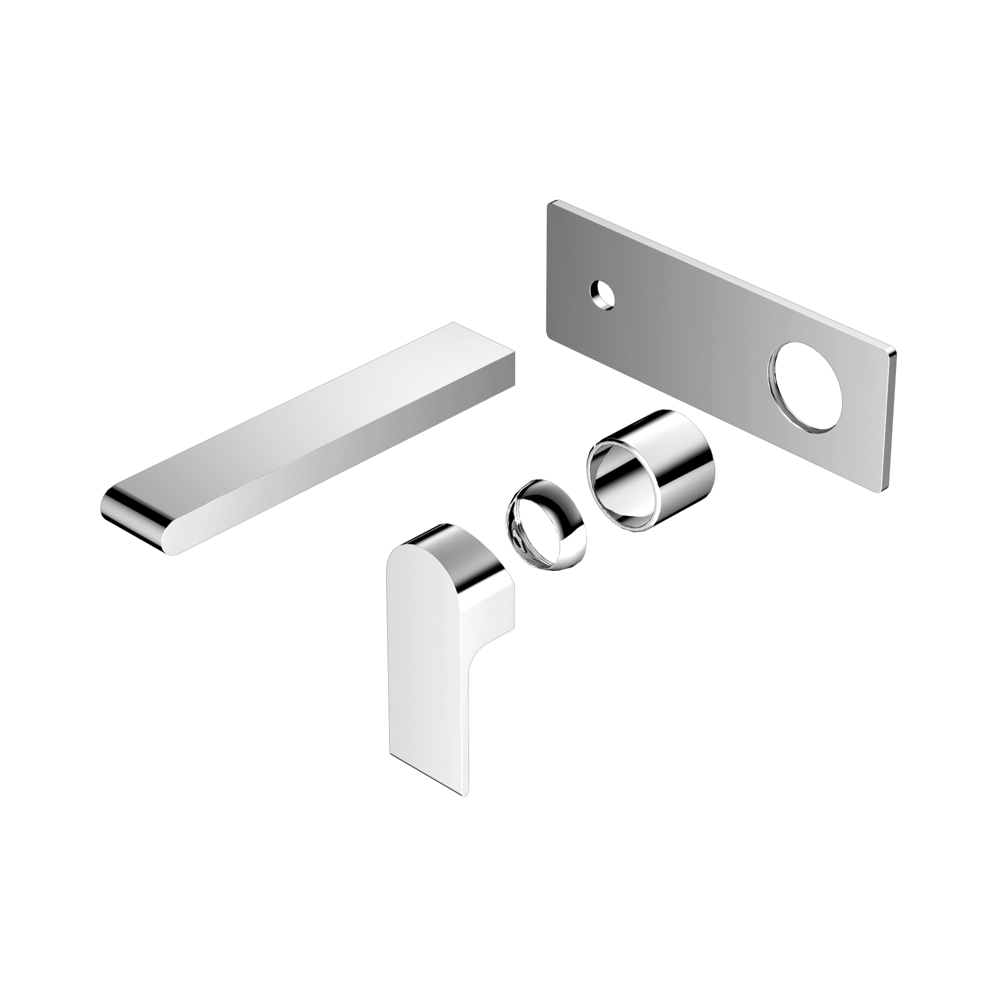 Nero Bianca Wall Mixer Set 187mm Trim Kits Only, Chrome