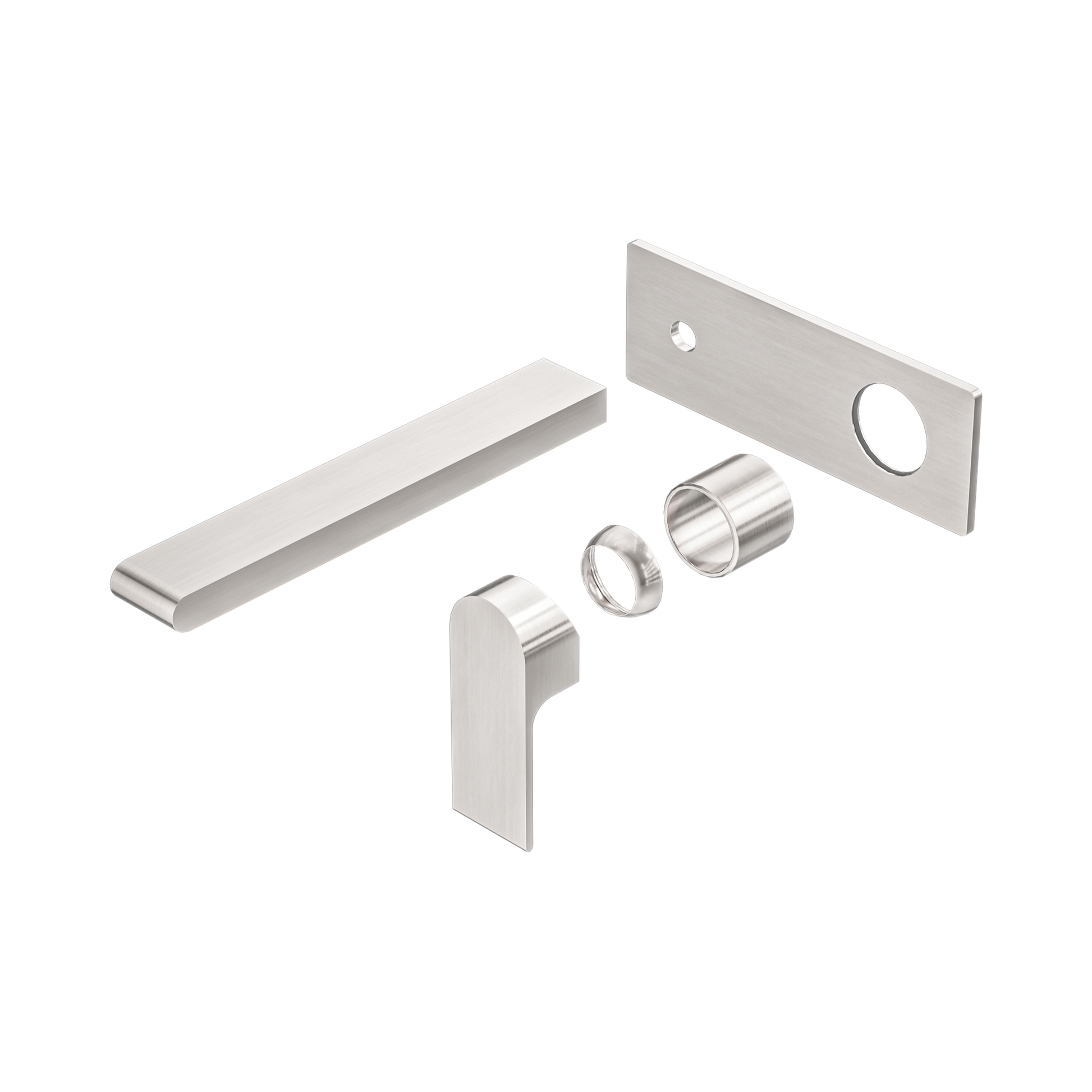 Nero Bianca Wall Mixer Set 230mm Trim Kits Only, Brushed Nickel
