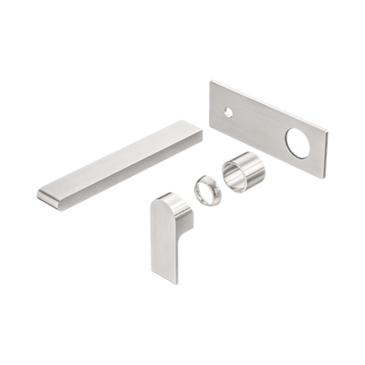 Nero Bianca Wall Basin/Bath Mixer 230mm Trim Kits Only, Brushed Nickel