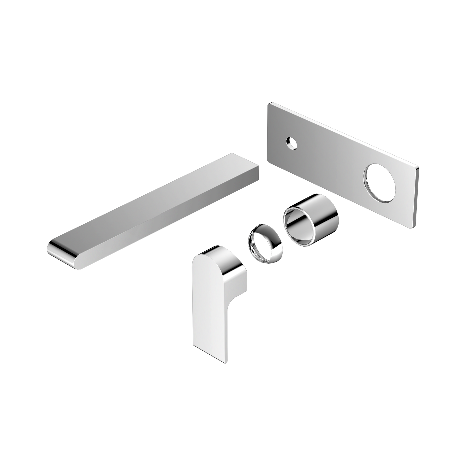 Nero Bianca Wall Mixer Set 230mm Trim Kits Only, Chrome