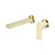 Nero Bianca Wall Mixer Set Separate Back Plate 187mm, Brushed Gold