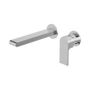 Nero Bianca Wall Mixer Set Separate Back Plate 187mm, Chrome