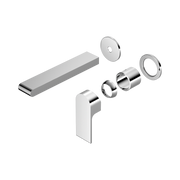 Nero Bianca Wall Mixer Set Separate Back Plate 187mm Trim Kits Only, Chrome