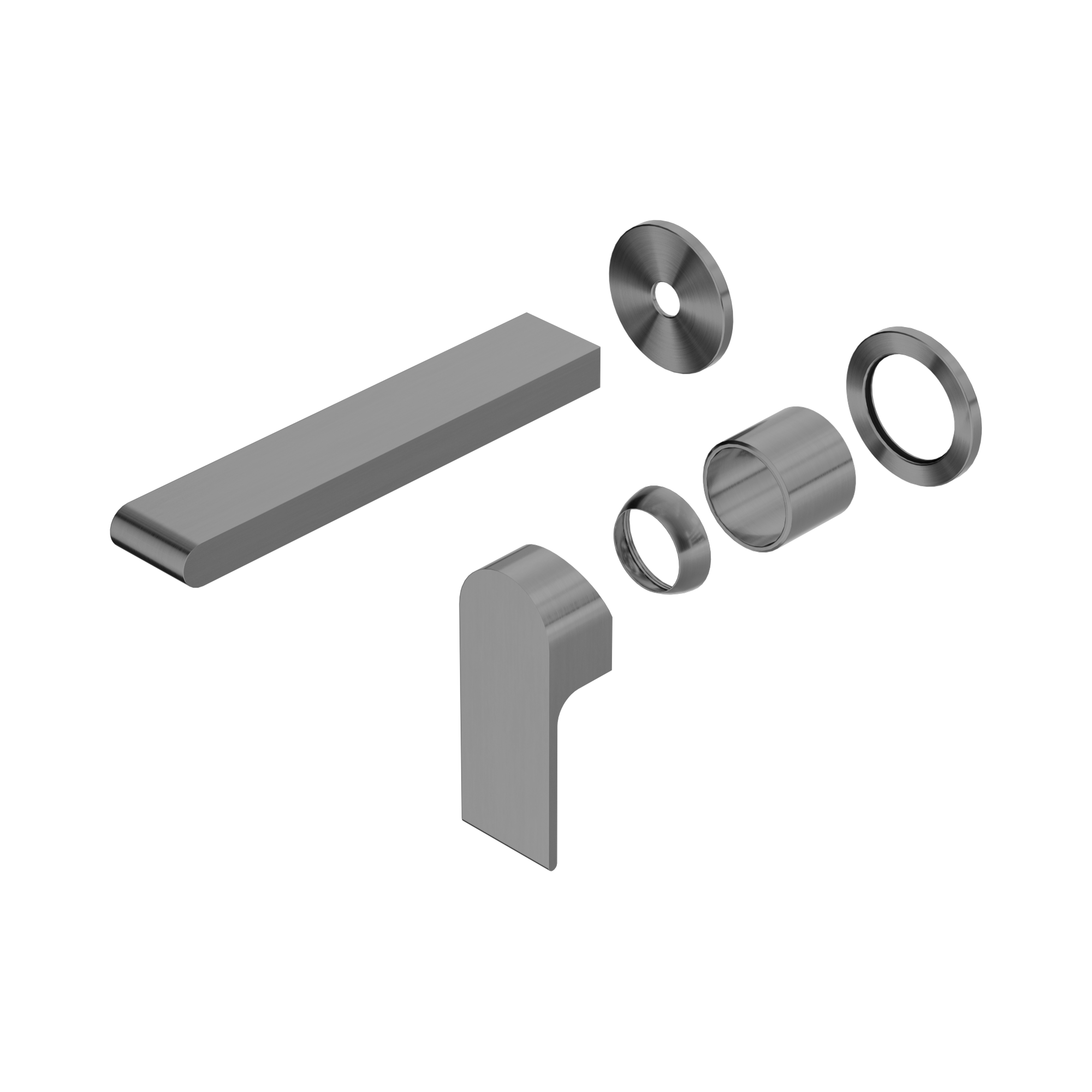 Nero Bianca Wall Mixer Set Separate Back Plate 187mm Trim Kits Only, Gun Metal