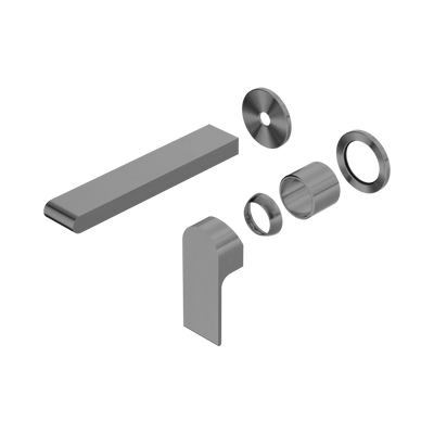 Nero Bianca Wall Basin/Bath Mixer Separate Back Plate 187mm Trim Kits Only, Gun Metal