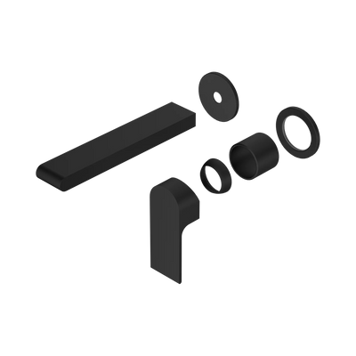 Nero Bianca Wall Basin/Bath Mixer Separate Back Plate 187mm Trim Kits Only, Matte Black