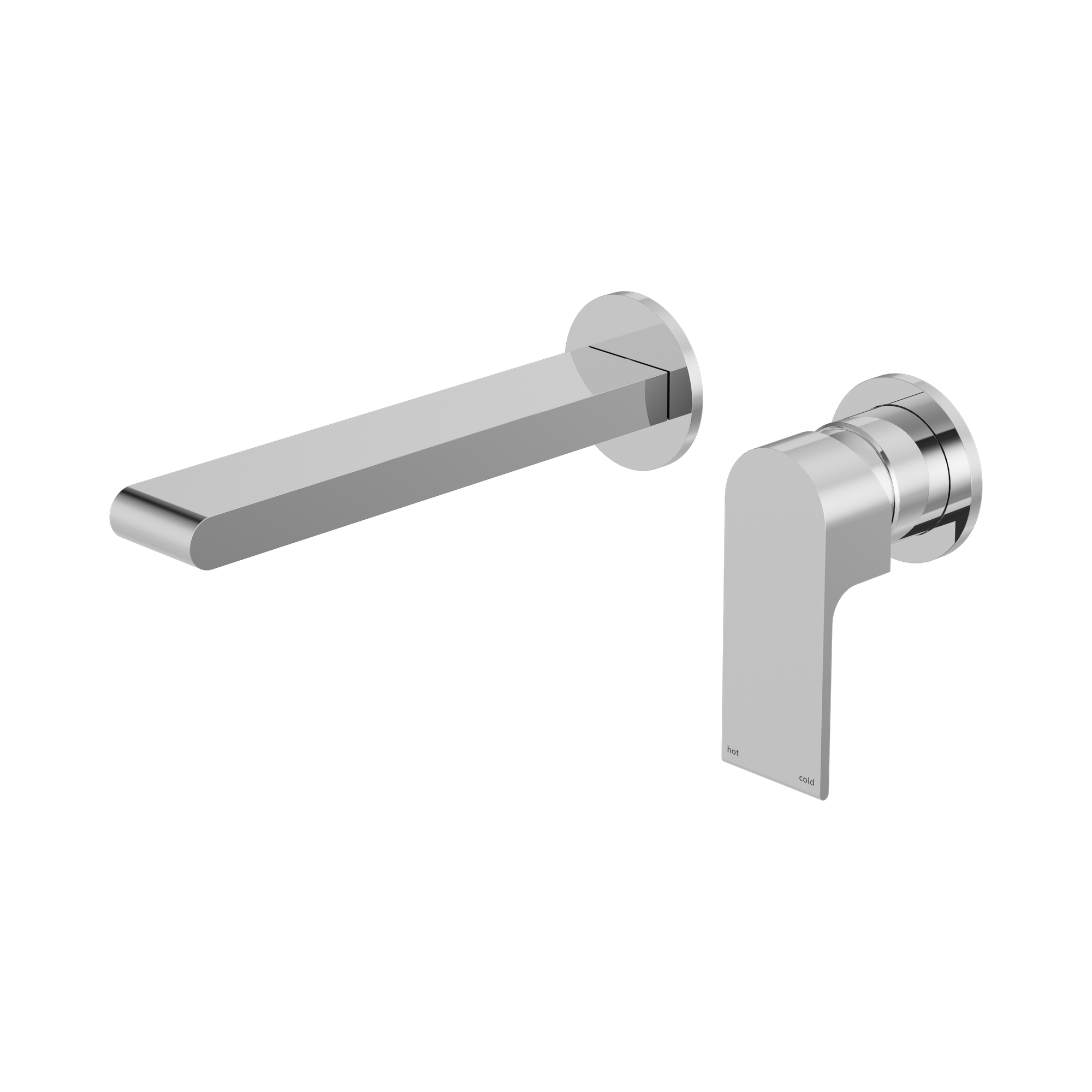 Nero Bianca Wall Mixer Set Separate Back Plate 230mm, Chrome