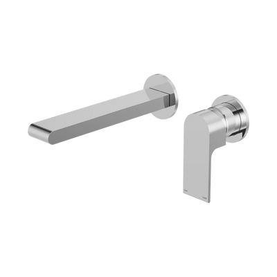 Nero Bianca Wall Basin/Bath Mixer Separate Back Plate 230mm, Chrome