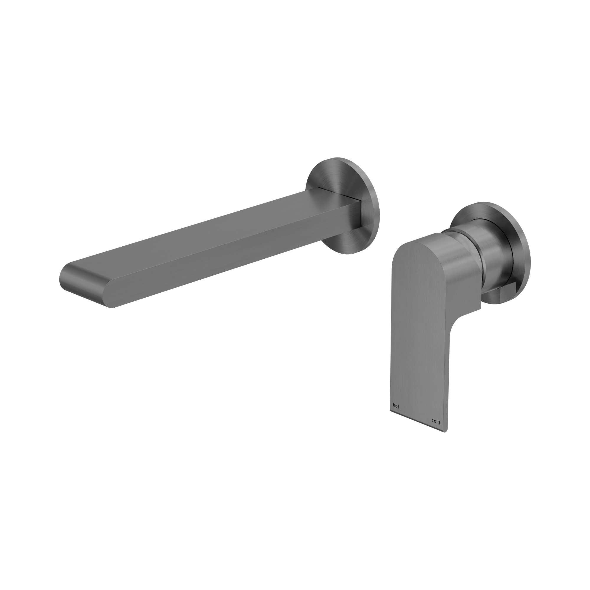 Nero Bianca Wall Mixer Set Separate Back Plate 230mm, Gun Metal