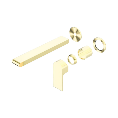 Nero Bianca Wall Basin/Bath Mixer Separate Back Plate 230mm Trim Kits Only, Brushed Gold