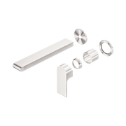 Nero Bianca Wall Mixer Set Separate Back Plate 230mm Trim Kits Only, Brushed Nickel