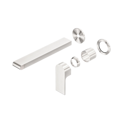 Nero Bianca Wall Basin/Bath Mixer Separate Back Plate 230mm Trim Kits Only, Brushed Nickel