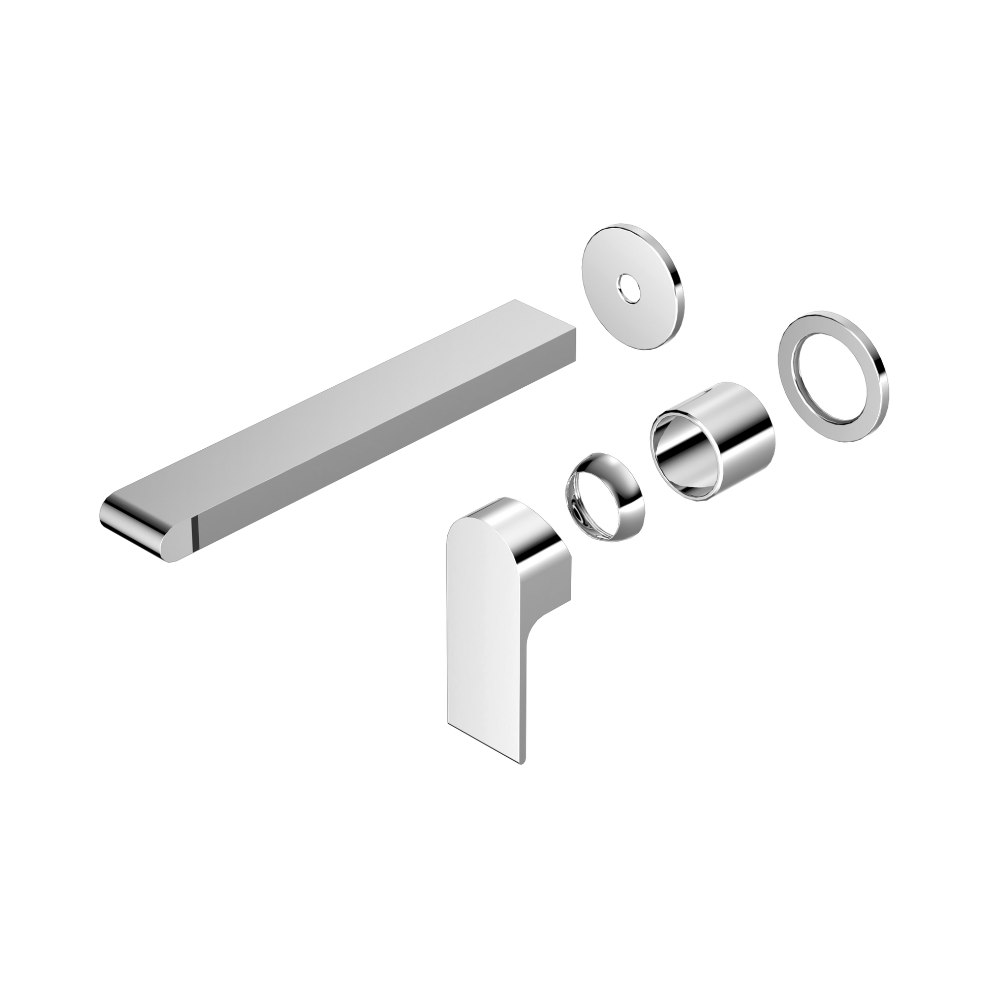 Nero Bianca Wall Mixer Set Separate Back Plate 230mm Trim Kits Only, Chrome